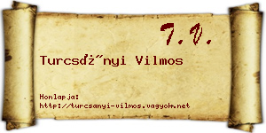 Turcsányi Vilmos névjegykártya